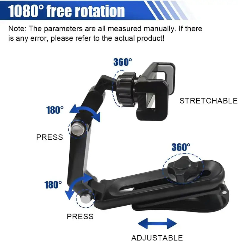 📱1080° Multi-function Sun Visor Universal 360 Degree Rotating Phone Holder Suitable