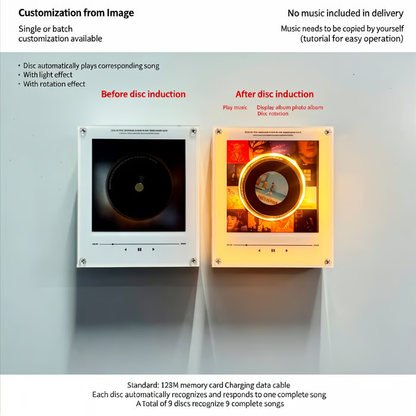 NFC-Enabled Singing Acrylic Ornament — Night Light & Fridge Magnet with Built-in Speaker