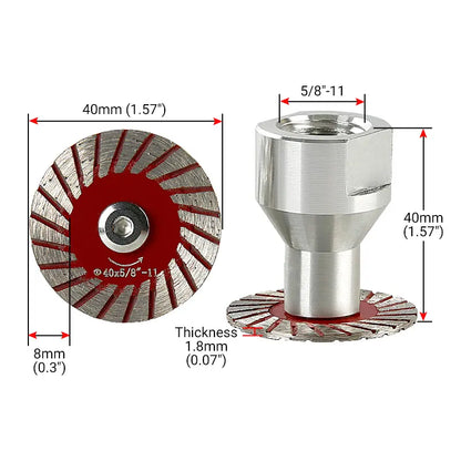 5PCS 1.57"(40MM) Diamond Saw Blades for Granite, Marble, Sandstone, Tombstone & Stone