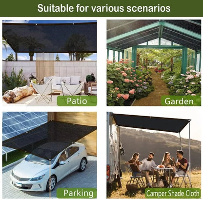 10x13 FT Sunshade Netting with Grommets - 70‑90% Shading PE Mesh Cloth for Garden, Patio, Greenhouse & Outdoor Use