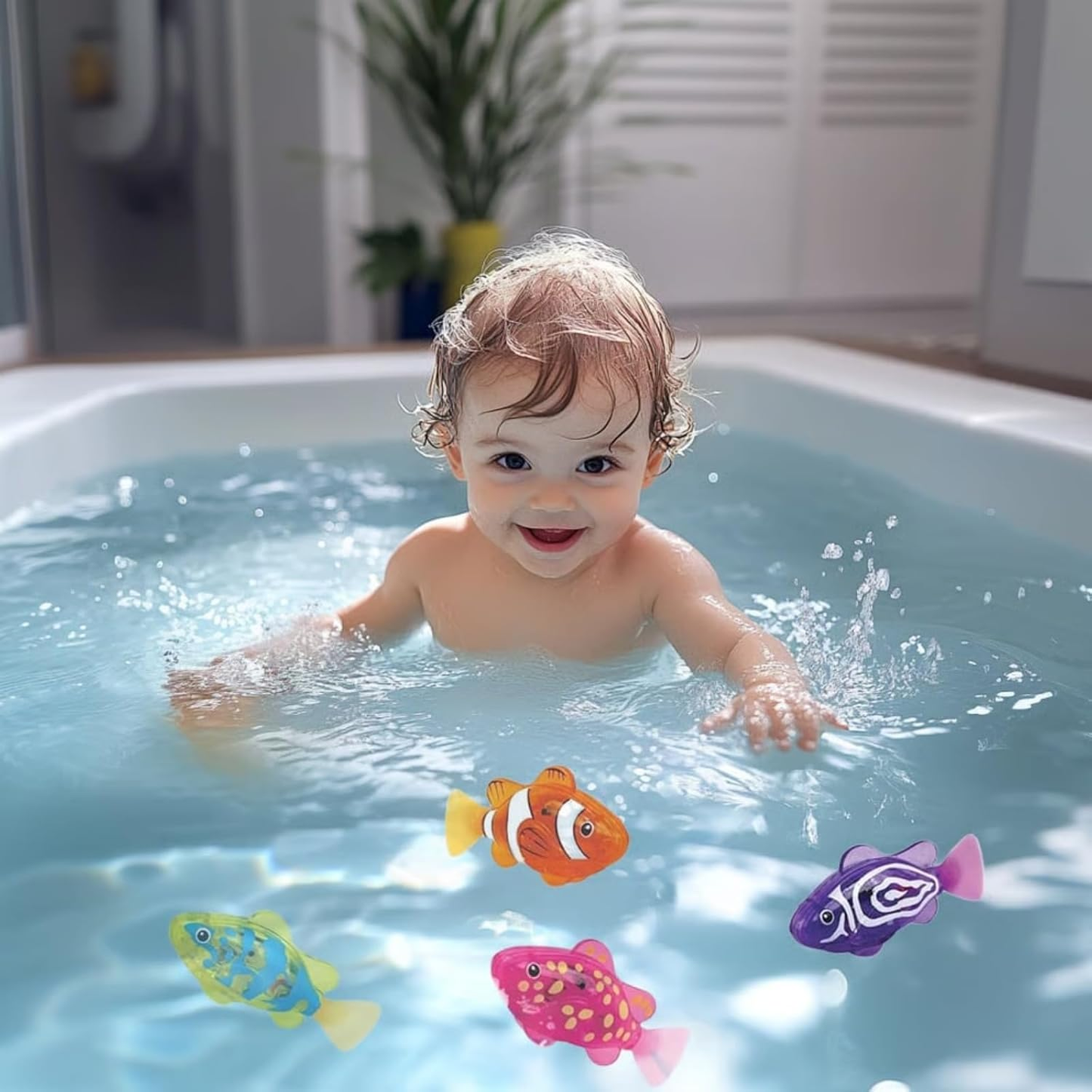 🐟️🐟️Swimming Robot Fish Toy, Pool Toy Robotic Fish with LED Light