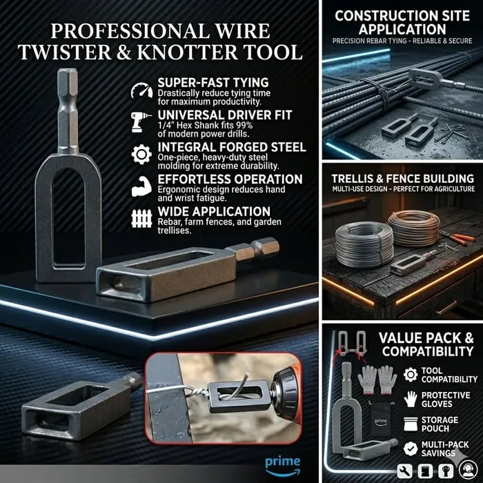 🛠️🛠️Multifunctional Wire Twister / Knotter — Sizes #9 & #11
