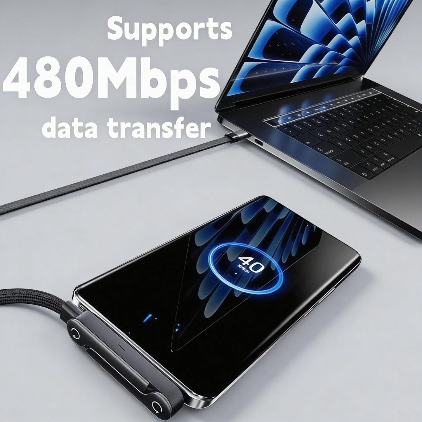 240W Invisible Stand Fast Charging Cable