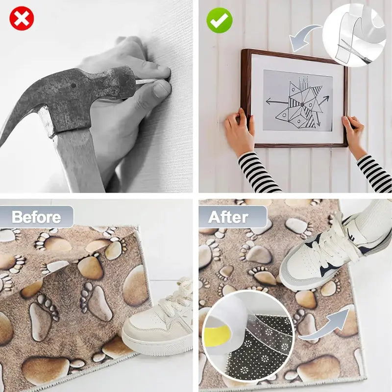 10.5FT Ultra-strong Double Sided Adhesive Nano Tape Heavy Duty Transparent Reusable Tapes