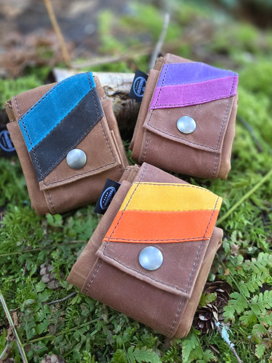 Dark Waxed Canvas Folding Picking Bag