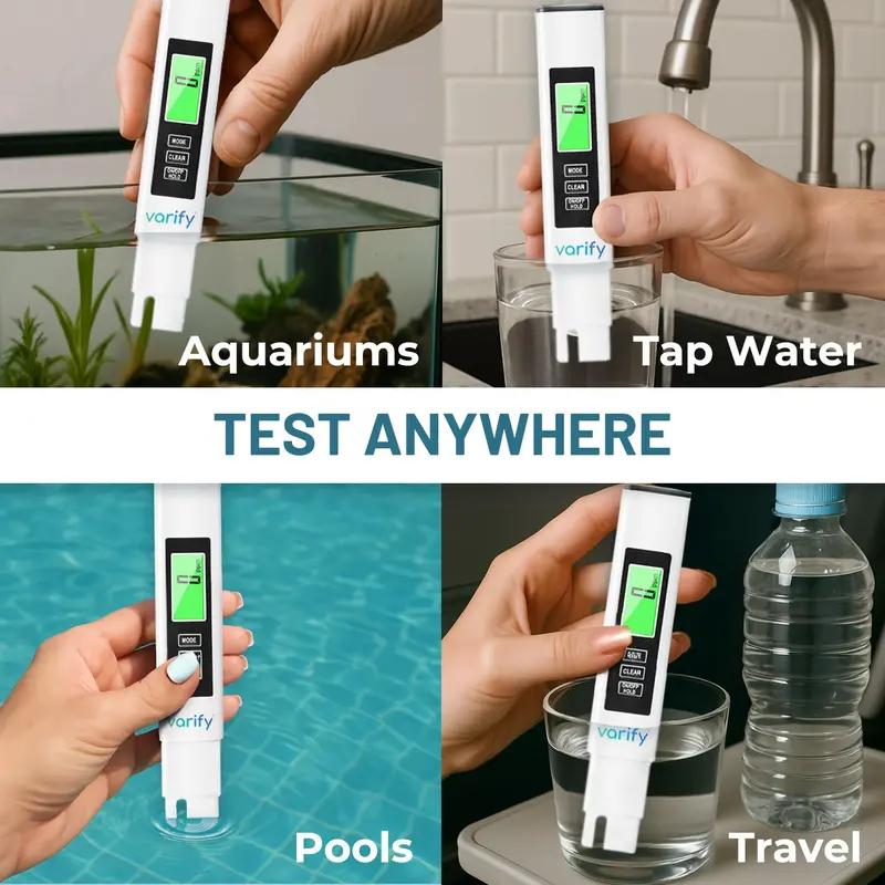 🧪VARIFY 4-in-1 TDS Meter Digital Water Tester