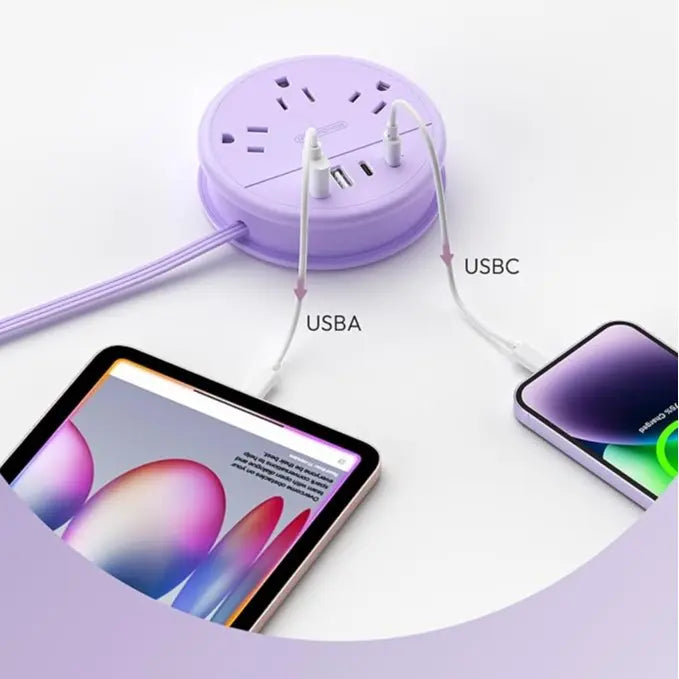 Travel Power Strip Cruise Approved, 7-in-1 with 3 AC Outlets & 4 USB (2 USB-C), Flat Plug 5FT Wrapped Around Extension Cord, Travel Essentials for Cruise, Hotel & Dorm