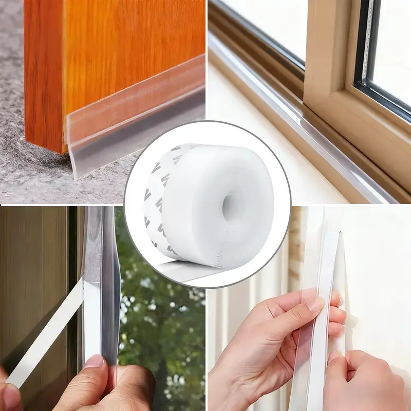 16.4Ft Door Weather Stripping, (1.38in Width) Weather Stripping Door Draft Stopper（3 PCS）