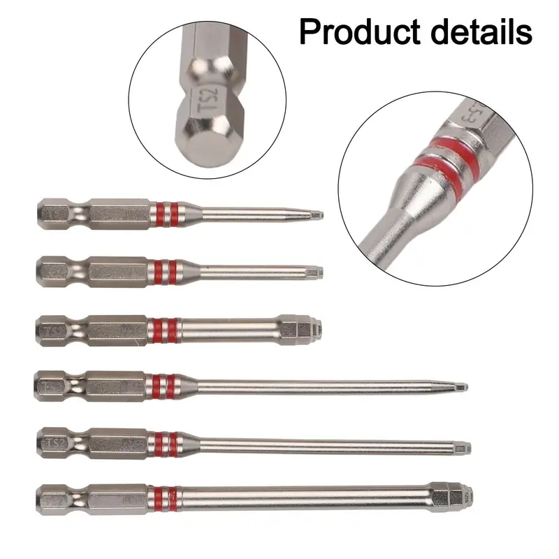 6-Piece Screwdriver Bit Set 1.5mm to 6mm