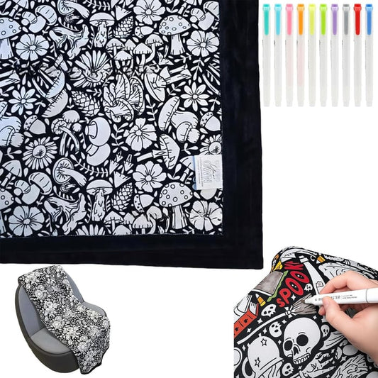 🎨DIY Coloring Blanket with Markers✨
