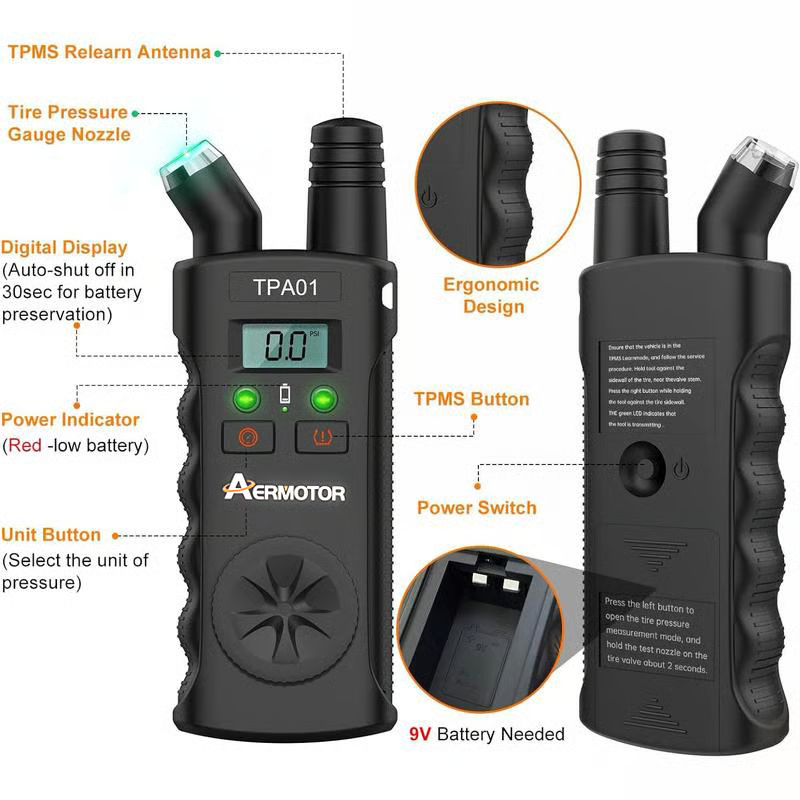 Digital tire pressure gauge