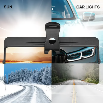 Universal Anti-Glare Polarized Car Sun Visor Extender with UV400 Protection 12.6 x 5 Lens Size Quick 5 Sec Install Safe Driving Windshield Shade