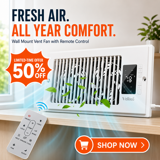 🍃🍃Register Booster Fan for 4” x 10” Register Holes, window fan, 10-Speed Quiet Ventilation Fan with Thermostat & Remote