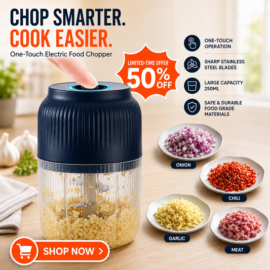 🔥2026 New Mini Food Processor & Food Chopper for Kitchen with 6 Stainless Steel Blades, Small Vegetable Chopper for Onion Salad