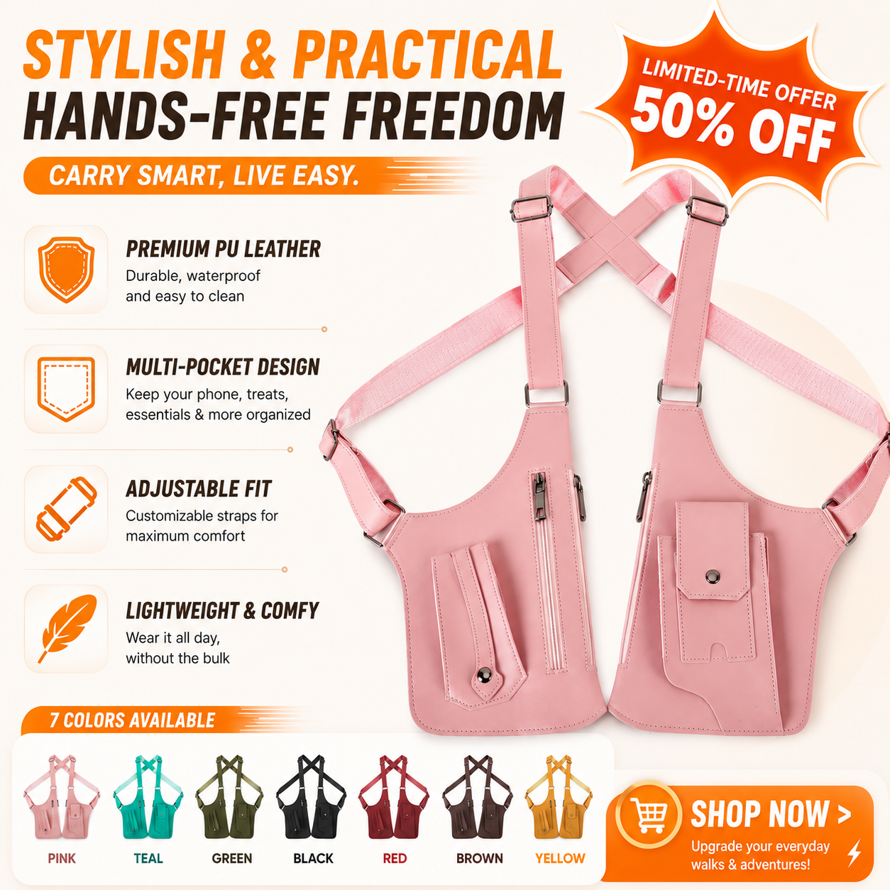 Double Shoulder Armpit Bag, Anti-Theft Underarm Shoulder Holster Bag with Adjustable Strap, Hidden Phone Wallet Pocket