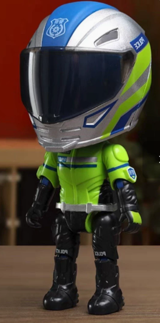 🏍️🏍️Deformation Helmet Simulated Motorcycle Rider Doll