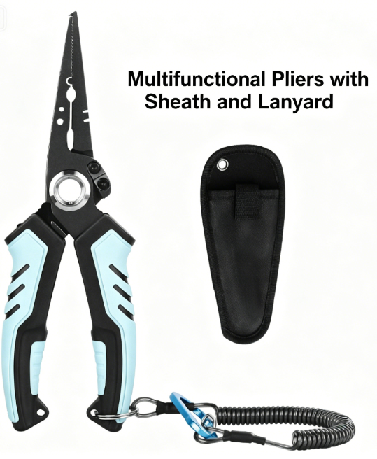 🛠️Fishing Pliers with Sheath and Lanyard