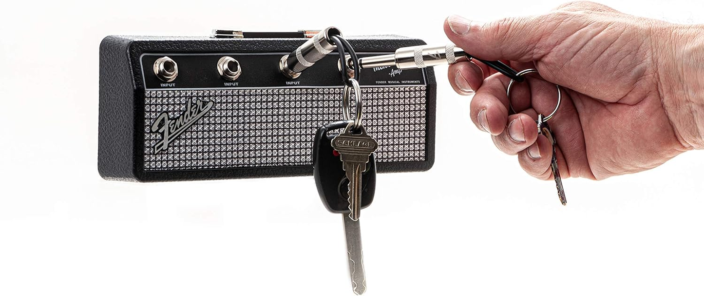 Guitar Plug Key Holder, includes 4 Guitar Plug Keychains