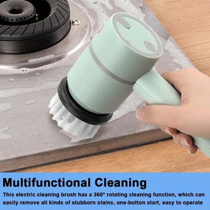 🧽🧽Wireless Electric Cleaning Machine USB Rechargeable Automatic Kitchen Dishwashing Brush Bathtub Tile Professional Cleaning Tool
