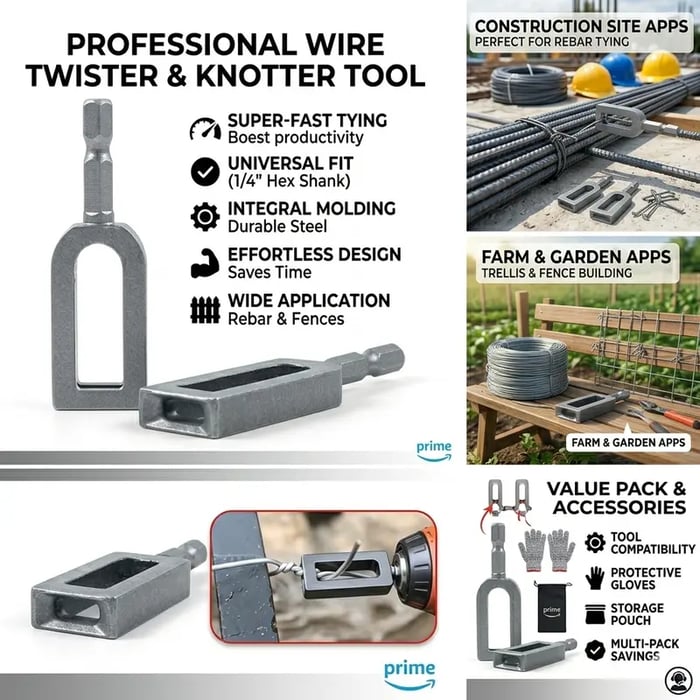 🛠️🛠️Multifunctional Wire Twister / Knotter — Sizes #9 & #11