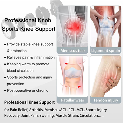 🔥⛹️Knob Knee Brace for Pain Relief, Knee Support with Patella Gel Pad & Side Stabilizers