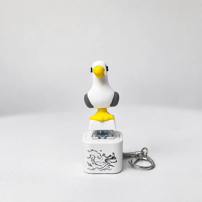 🌟Seagull MINE! Button Keychain-Real Sound & LED Light