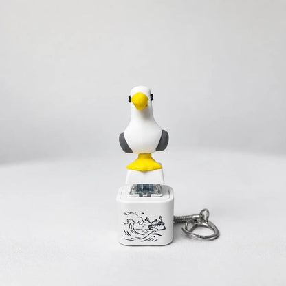 🌟Seagull MINE! Button Keychain-Real Sound & LED Light