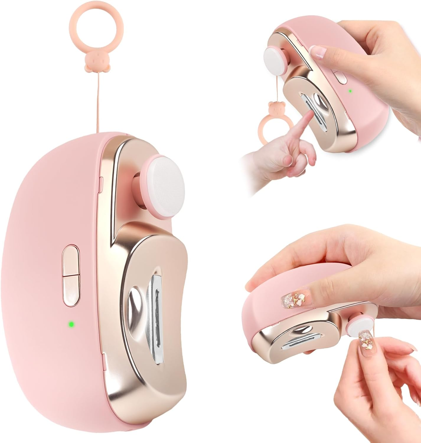 3-in-1 Electric Nail Clippers, Electric Polishing Nail Clipper with Collector