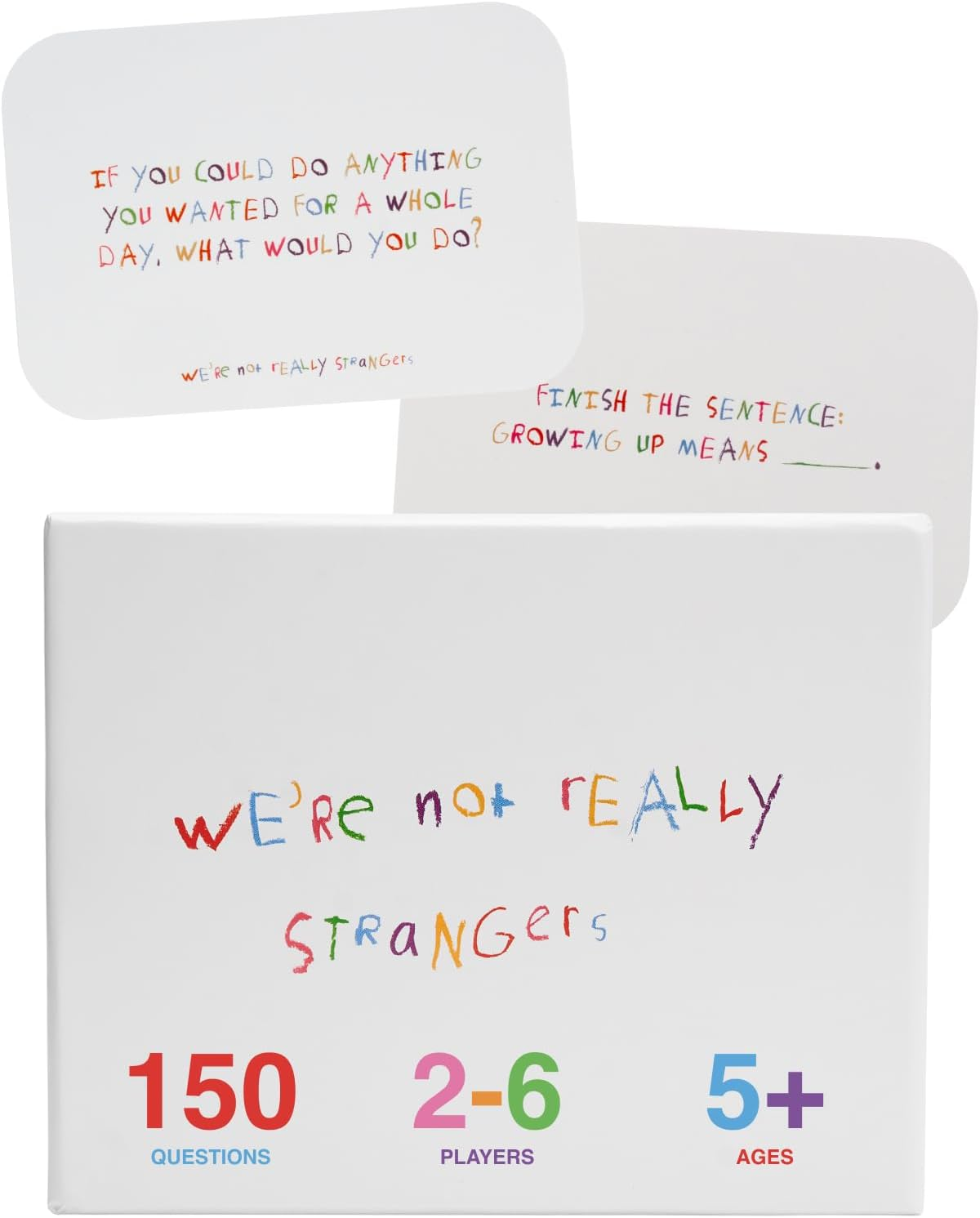 WE'RE NOT REALLY STRANGERS Card Game - 150 Conversation Cards for Adults, Teens, Couples, & Strangers - Icebreaker Questions for Game Night or Date Night, Ages 15+, 2-6 Players