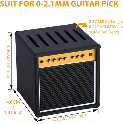 🗃️🗃️2 PACK Picks Holder Box, Guitar Pick Display Holder, Amp Speaker Styled Pick Holder for Guitar Players and Music Enthusiasts