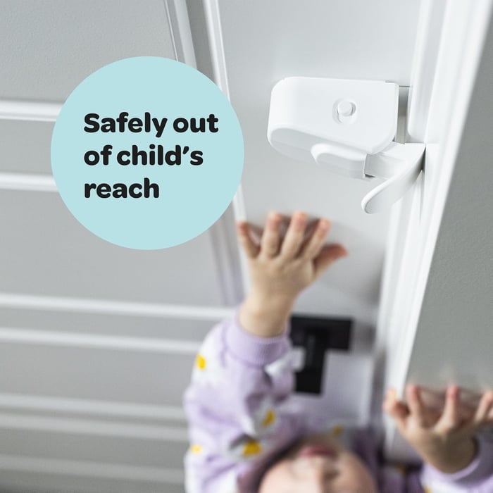 Huglock - The Adjustable Snap-On Door Lock - No Tools or Adhesives Required - Works With Door Knob, Lever or Handle