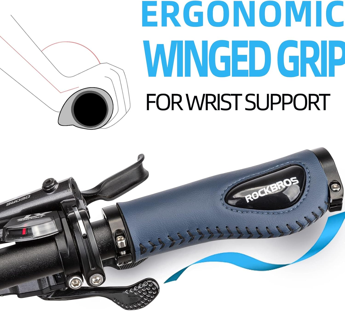 🚲️✨️Bike Handle Grips Ergonomics Design Soft Gel Dual Lock on Bicycle Handlebar Grips