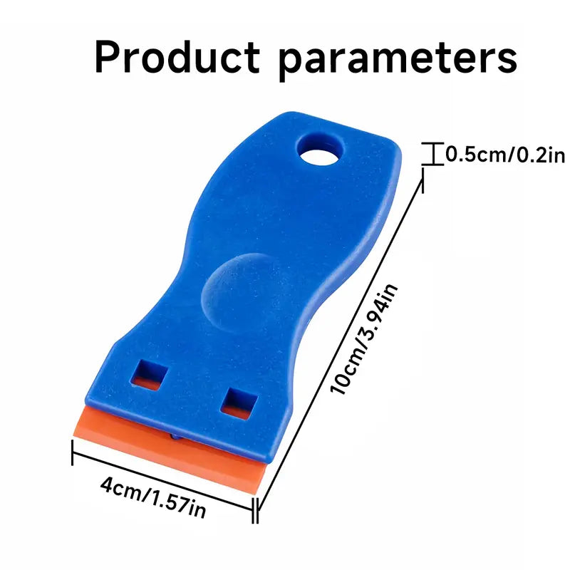 Plastic Razor Blade Scraper, 2PCS Scraper Tool, 120PCS Plastic Blades, for Cleaning Scraper Remover for Stickers, Decals, Adhesive, Labels, Paint from Glass, Car, Window, Caulk, No Scratches
