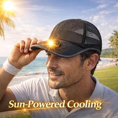 🔥🔥2026 Upgrade Solar Rechargeable Peak Cap, Men Women Cooling Sport Fan Hat USB Charging Fishing Camping Beach Hat