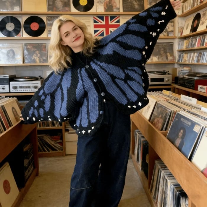 🦋Monarch Butterfly Crochet Cardigan