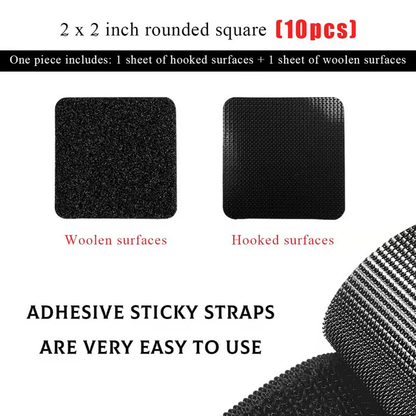 Hook and Loop Strips with Adhesive, Multi-Purpose Non-Slip Double Sided Snap Fastening Tape, Fixing Tape for Sofa Carpet
