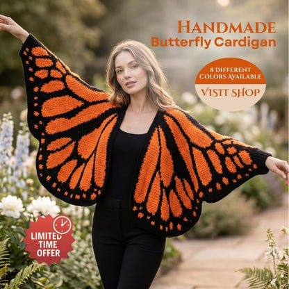 🦋Monarch Butterfly Crochet Cardigan
