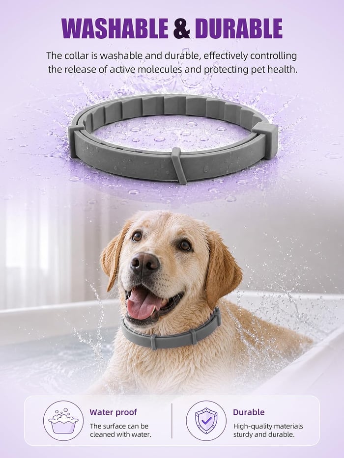 Calming Collar for Dogs 4 Pack, Adjustable Dog Calming Collar for Barking, 60-Day Waterproof Pheromone Collars for Dog for Separation Anxiety, Bad Behavior & Stress Support