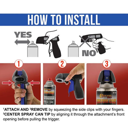 Spray Can Trigger Handle with Full Hand Grip, Convert Spray Cans to Paint Sprayer, Reusable Automotive Body Repair Paint Sprayer