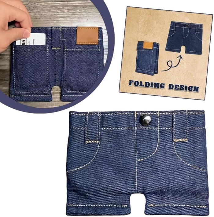 ✨️Jeans wallet💰️,Pocket Pants Mini Jeans Wallet,Small Travel Wallet