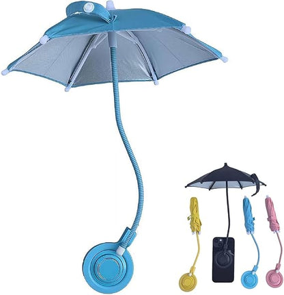 ☀️Magnetic Phone Umbrella for Sun, Hands Free Adjustable Sun Shade to Avoid Overheating for All Phones