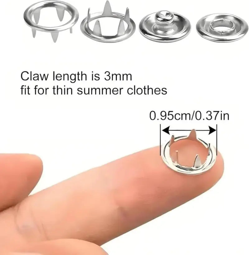 Including 100pcs Invisible Colored Metal Buckle & 1 Count Manual Pressure Pliers