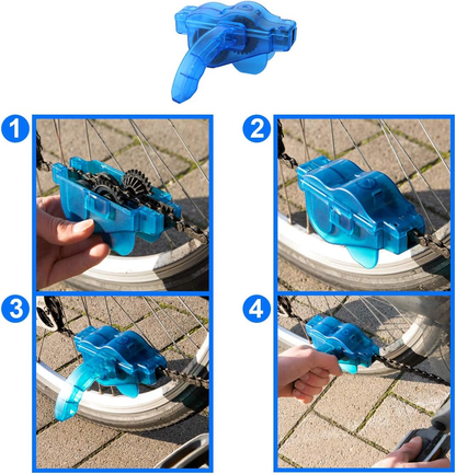 🚲️🚲️Bike Chain Cleaning Tool Chain Scrubber with Rotating Brushes for Deep Cleaning – Bicycle Maintenance Tool Kit for MTB, Road, BMX & City Bikes