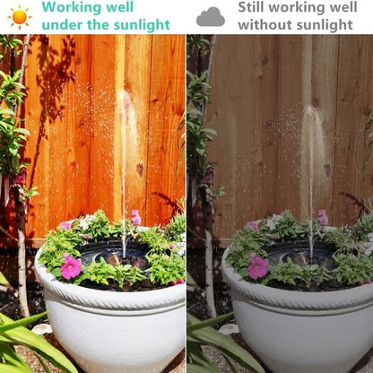 Solar Water Fountains,Solar Powered Bird Bath Fountain with 6 Nozzles - Free Standing Floating Solar Fountains for Bird Bath, Garden, Pond, Pool