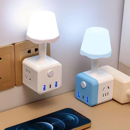 Three Plug-in Night Lamp,LED Light Lamp with USB Adapter