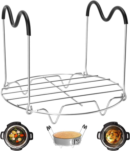 3 PCS Steamer Rack Trivet with Handles Compatible