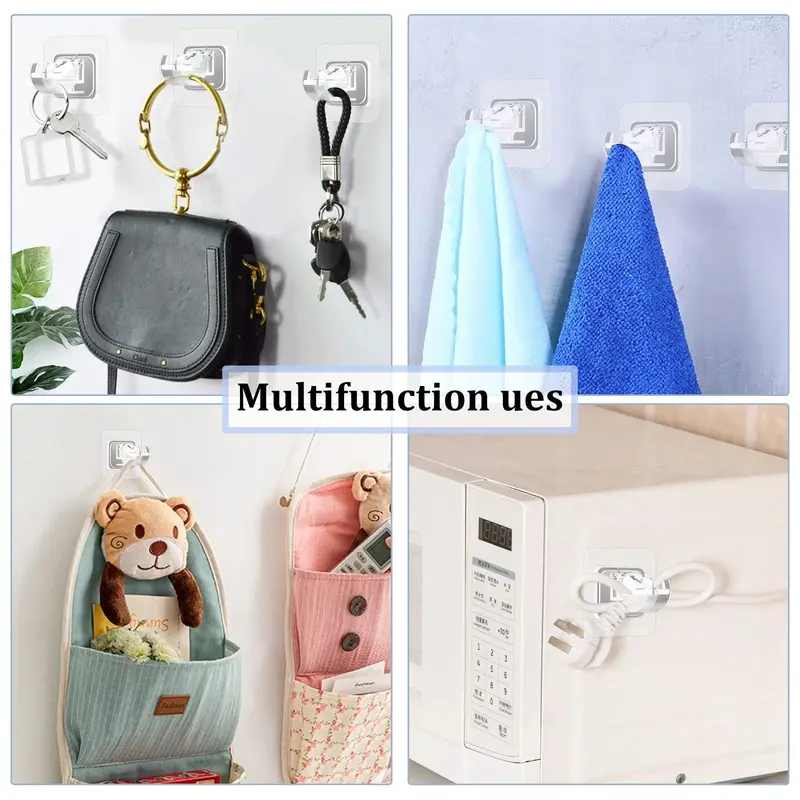 A set of 12PCS Curtain Rod Brackets,Transparent Drapery Hooks,Rod Hanging,Adjustable Rods Holder