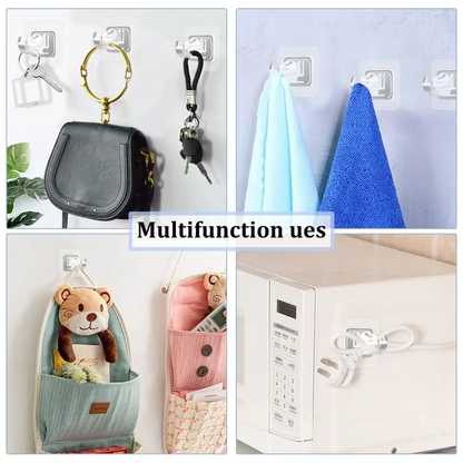 A set of 12PCS Curtain Rod Brackets,Transparent Drapery Hooks,Rod Hanging,Adjustable Rods Holder