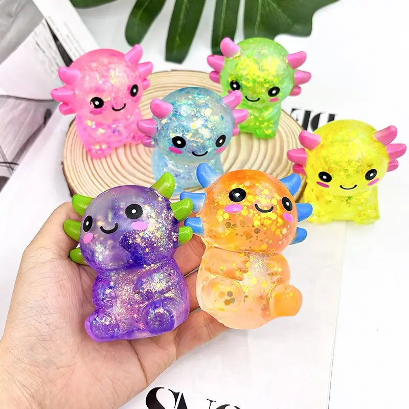2 PCS Cute Salamander Taste Squeeze Toy, Relaxing and Fun