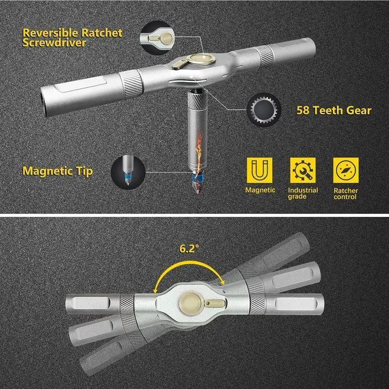 24 in 1 DlY Screwdriver Set,1 Set SwitchableScrewdriver Shape Magnetic Screwdriver Set